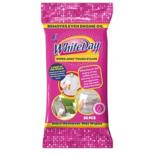 WhiteDay drėgnos servetėlės ​​dėmių valymui, universalios, 20 vnt.